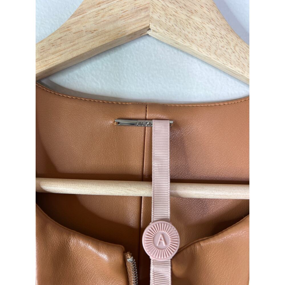 NWT Alexis Long Sleeve Vegan Leather Cameron Mini Dress Color Block Size: Large - Picture 6 of 9
